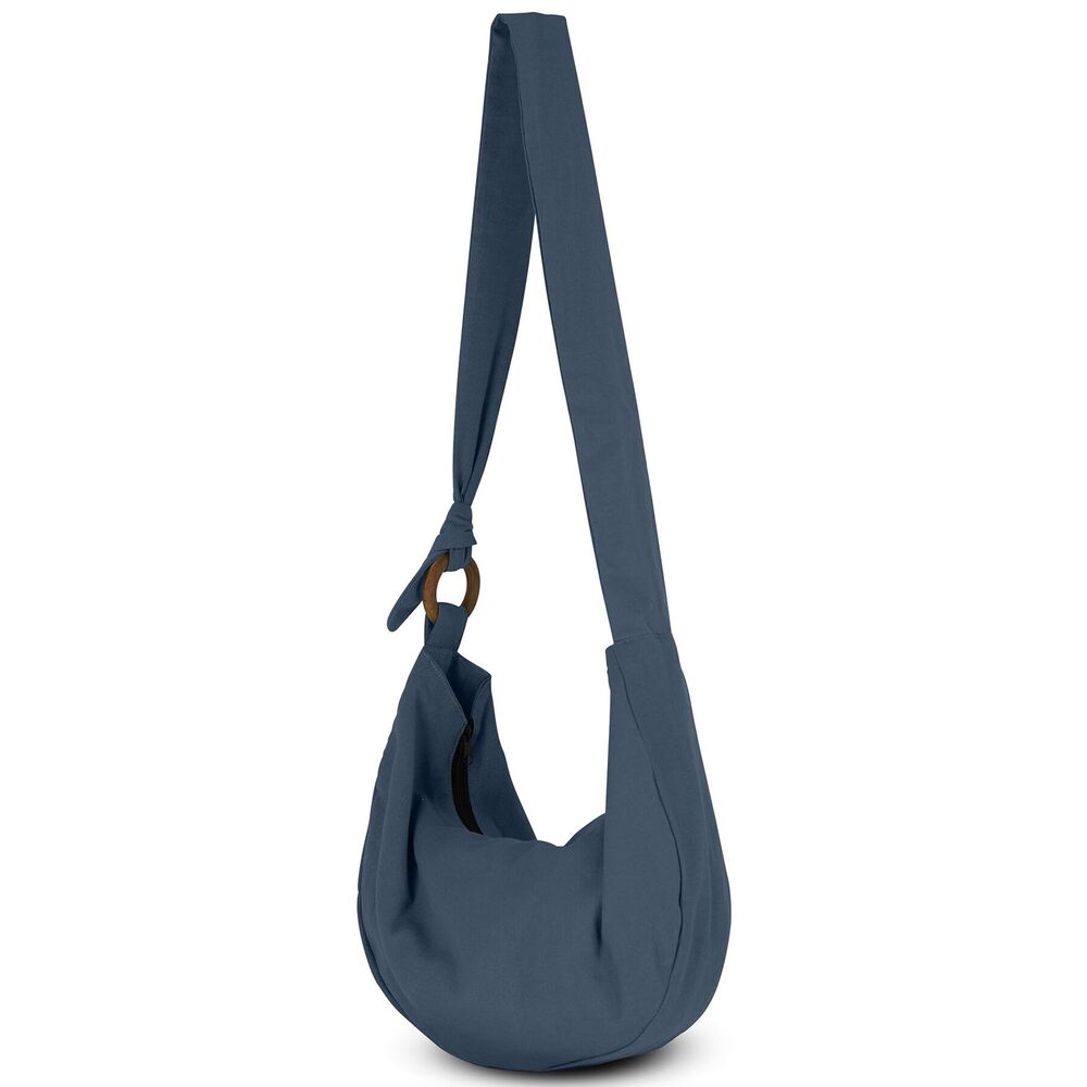 2538 Hobo Handbag, Handmade Cotton Boho Bag - Dark Grey, Crossbody, Hippie